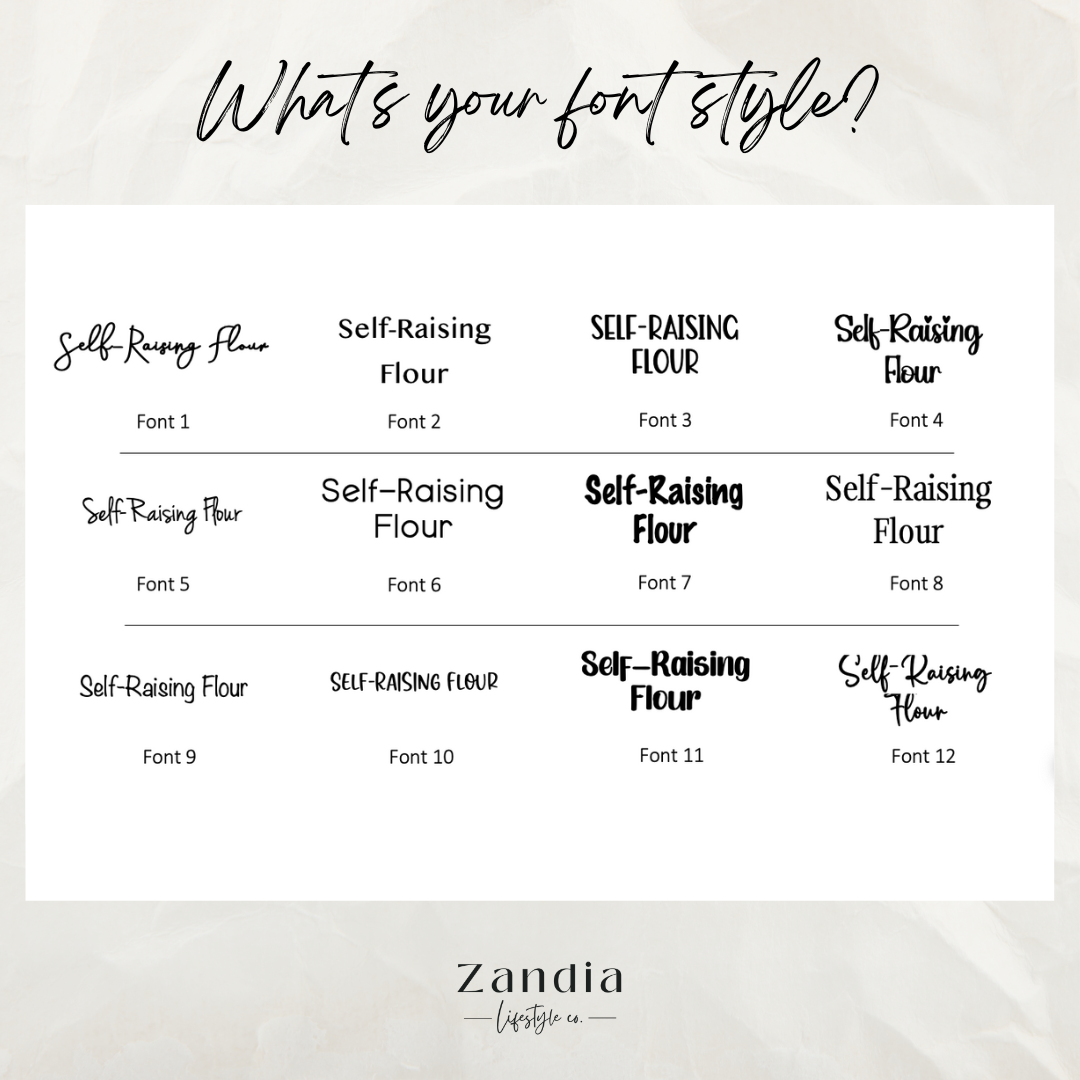 Custom Vinyl Spice & Pantry Labels