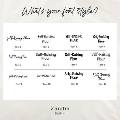 Custom Vinyl Spice & Pantry Labels